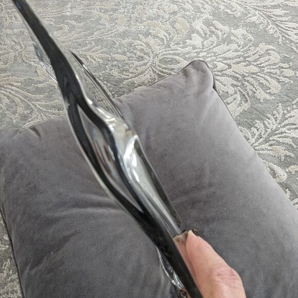 Vtg MCM 1960s Val St. Lambert Platter Romy Signed Heavy Crystal 13" Sandwich - Picture 13 of 14